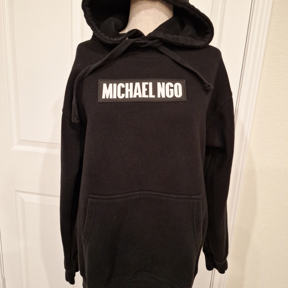 Michael NGO Black Unisex Pullover Hoodie MICHAEL NGO across front